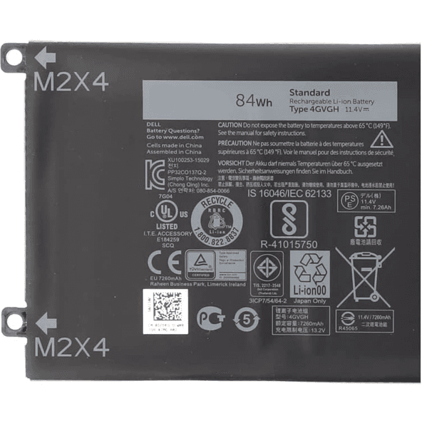 DELL Batterie 4GVGH