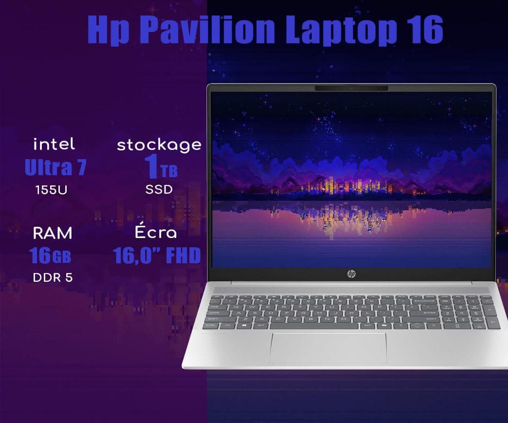 pc neuf HP PAVILION LAPTOP 16 ULTRA 7 155U