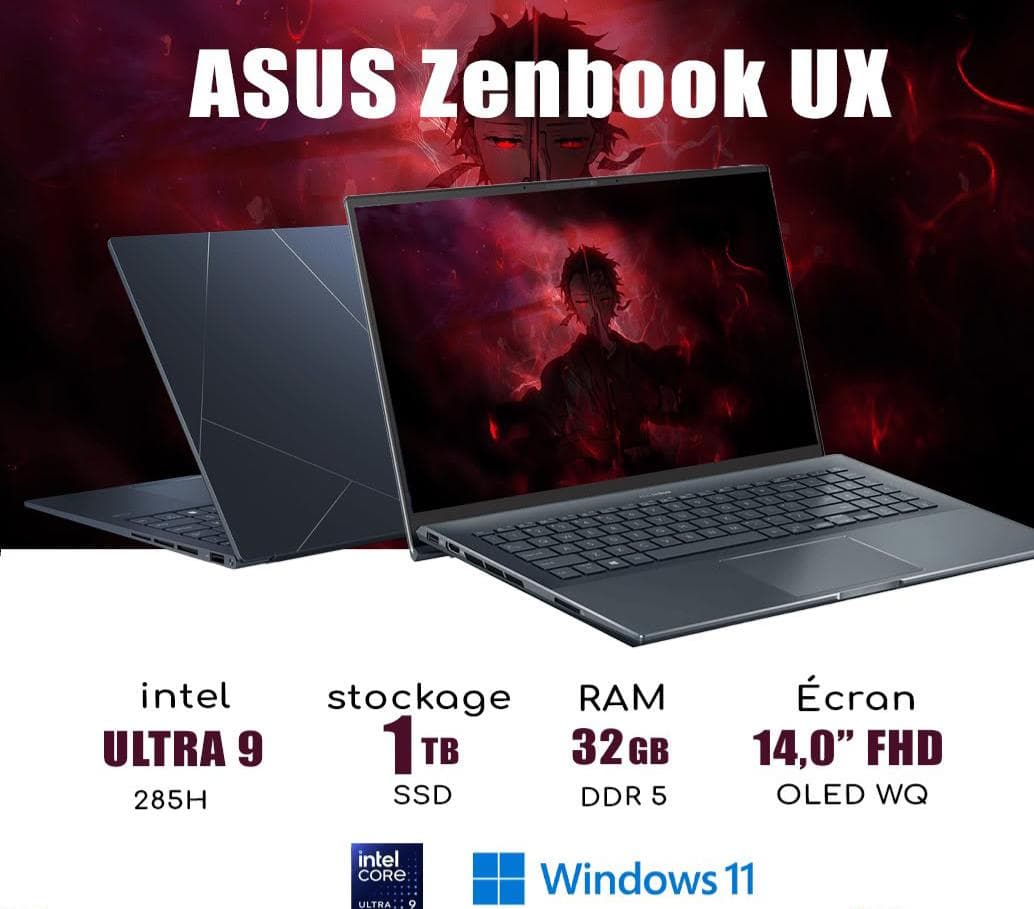 pc neuf ASUS ZENBOOK UX ULTRA 9 255H