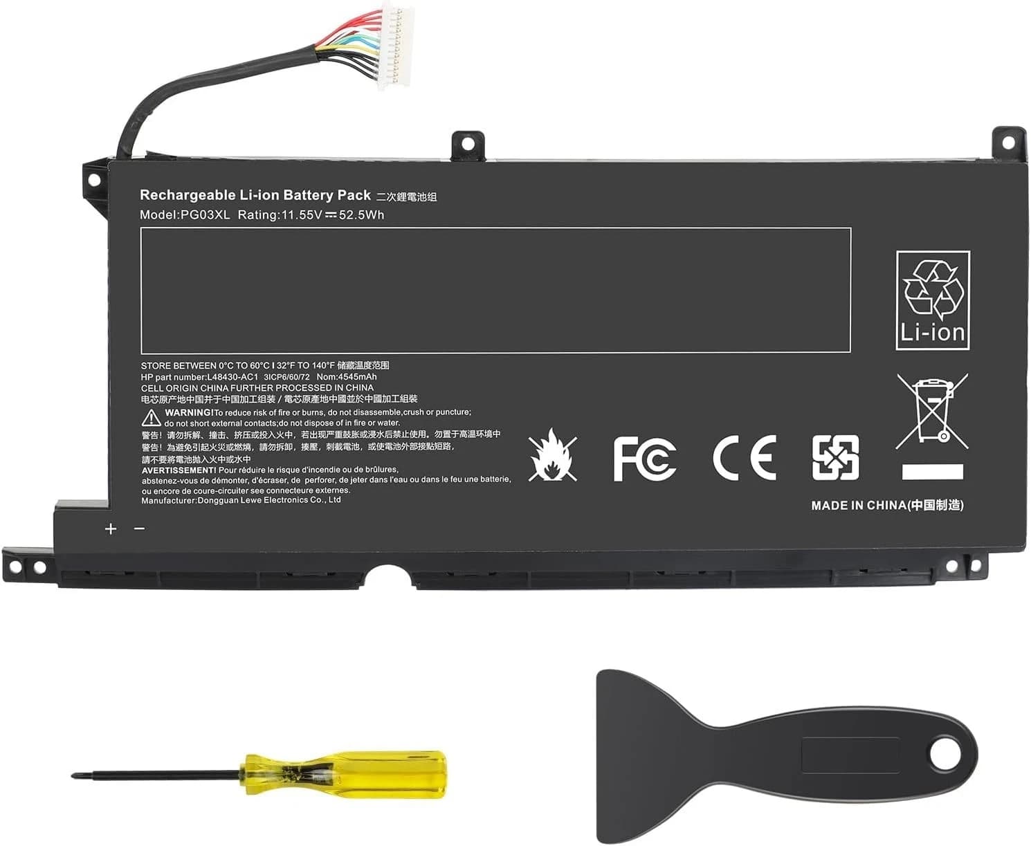 PG03XL L48495-005 Battery for HP PAVILION 15-DK 16-A 15-dk0020TX TPN-C141
