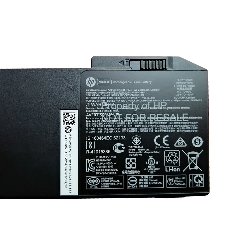 HP Zbook 15 G5 VX04XL L05766-855 4ME79AA HSTNN-IB8F L06302-1C1 VX04090XL Laptop Battery