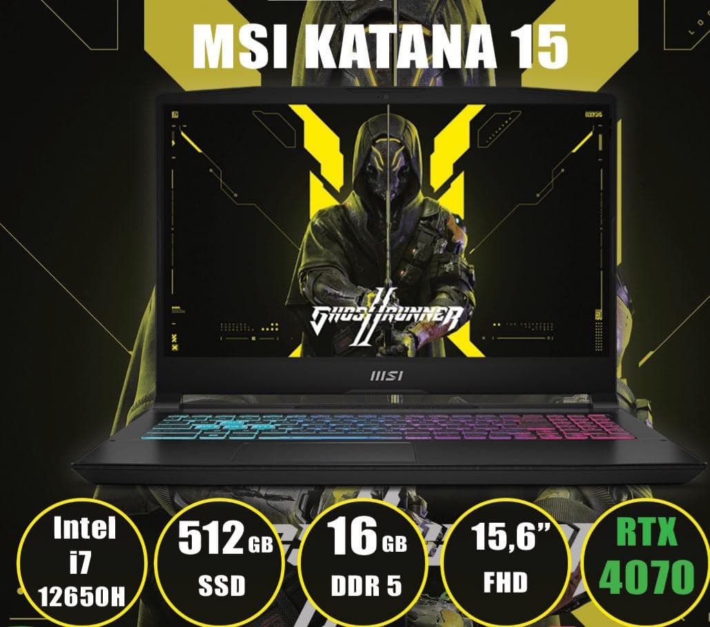 pc neuf MSI KATANA 15 i7 12Th RTX 4070